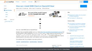 
                            12. How can i install SMB Client on Openshift Gear - Stack Overflow