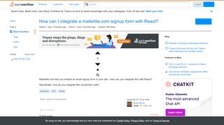 
                            6. How can I integrate a mailerlite.com signup form with React ...