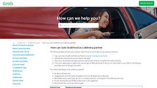 
                            8. How can I join GrabFood as a delivery partner - Driver