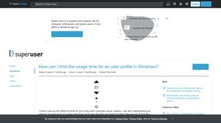 
                            10. How can I limit the usage time for an user profile in Windows ...