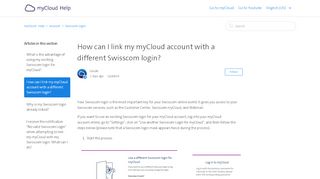 
                            8. How can I link my myCloud account with a different ...