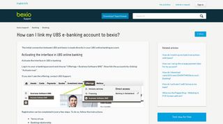 
                            6. How can I link my UBS e-banking account to bexio? – bexio Support