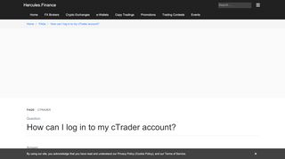 
                            10. How can I log in to my cTrader account? | FAQ – Hercules.Finance