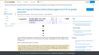 
                            10. How can I log out of Asana without being logged out of all my ...