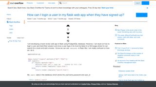 
                            10. How can I login a user in my flask web app when they have ...