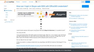 
                            12. How can I login in Skype web SDK with Office365 credentials ...