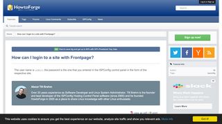 
                            5. How can I login to a site with Frontpage?