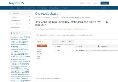 
                            5. How Can I login to Rapidiptv Dashboard and active my account ...