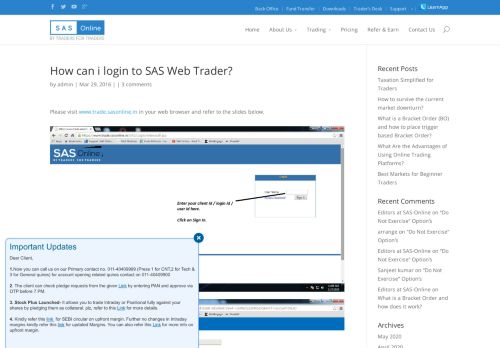 
                            1. How can i login to SAS Web Trader? - SASO - SAS Online