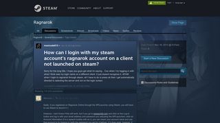 
                            1. How can I login with my steam account's ragnarok account on a client ...