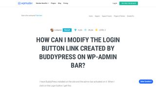 
                            11. How can I modify the login button link created by BuddyPress on wp ...