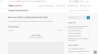 
                            8. How can i order my Globel Money Safe Card? | GlobelMoney – Gain ...