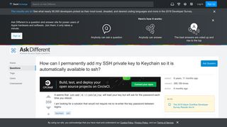
                            12. How can I permanently add my SSH private key to Keychain so it is ...