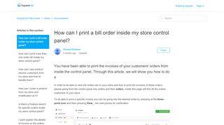
                            6. How can I print a bill order inside my store control panel ...