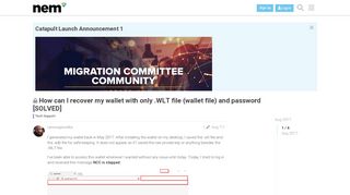 
                            2. How can I recover my wallet with only .WLT file (wallet file) and ...