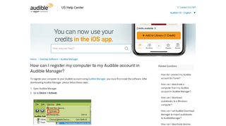 
                            1. How can I register my computer to my Audible account in Audible ...