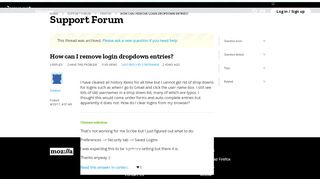 
                            2. How can I remove login dropdown entries? | Firefox Support Forum ...