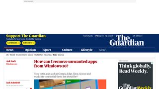 
                            10. How can I remove unwanted apps from Windows 10? | Technology ...