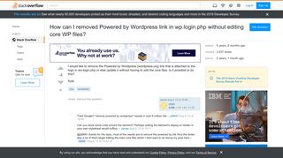 
                            13. How can I removed Powered by Wordpress link in wp.login ...