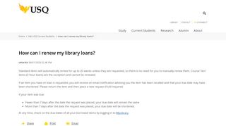 
                            4. How can I renew my library loans?: Ask USQ Current Students