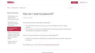 
                            3. How can I reset my password? – ASKfm