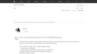 
                            9. How can I retrieve photos from Camera360 … - Apple Community