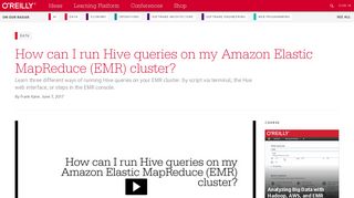 
                            12. How can I run Hive queries on my Amazon Elastic MapReduce (EMR ...