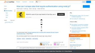 
                            10. How can I scrape sites that require authentication using node.js ...