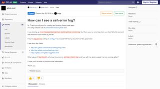 
                            7. How can I see a ssh error log? (#40) · Issues · GitLab.org / gitlab-shell ...
