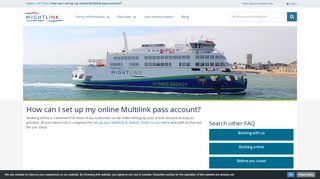 
                            6. How can I set up my online Multilink pass account? - Wightlink