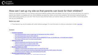 
                            13. How can I set up my site so that parents can book for their ...