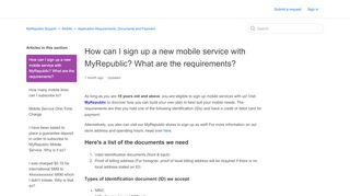 
                            2. How can I sign up a new mobile service with MyRepublic? What are ...