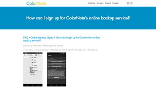 
                            1. How can I sign up for ColorNote's online backup service? – ColorNote ...