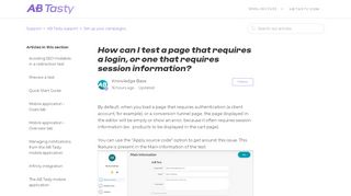 
                            3. How can I test a page that requires a login, or one that requires ...