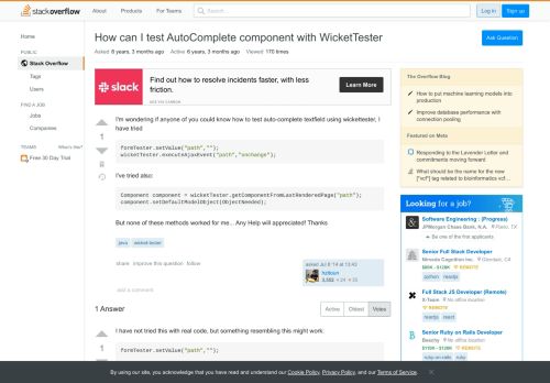 
                            7. How can I test AutoComplete component with WicketTester - Stack ...