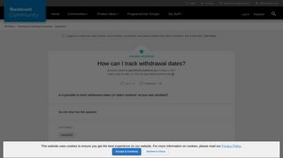 
                            6. How can I track withdrawal dates? | Blackboard Community