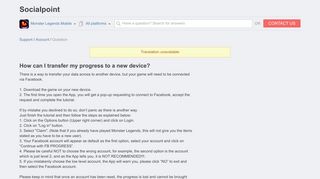 
                            12. How can I transfer my progress to a new device? - Socialpoint Support
