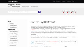 
                            6. How can I try Bitdefender?