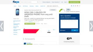
                            11. HOW CAN I UNLOCK MY ANDROID PHONE from avg anti theft - Fixya