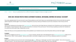 
                            1. How can I upload photos from a different ... - Photobox Help & Support