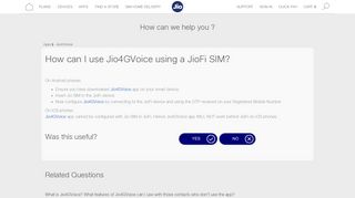
                            3. How can I use Jio4GVoice using a JioFi SIM | Reliance Jio FAQs