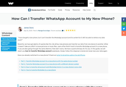 
                            4. How can I use my Old WhatsApp Account on my New Phone- dr.fone