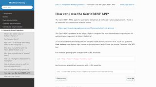 
                            3. How can I use the Gerrit REST API? — software-factory documentation