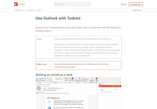 
                            9. How can I use Todoist with Outlook? – Todoist Help