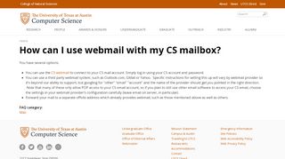 
                            9. How can I use webmail with my CS mailbox? | Department of ...