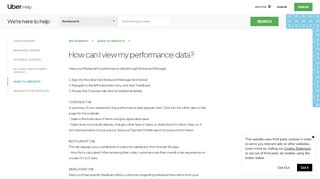 
                            2. How can I view my performance data? | Uber Restaurant Help
