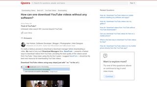 
                            10. How can one download YouTube videos without any ...