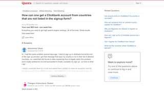 
                            10. How can one get a Clickbank account from countries that are not ...