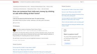 
                            13. How can someone from india earn money by clicking on ads while ...