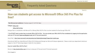 
                            10. How can students get access to Microsoft Office 365 Pro Plus for free ...
